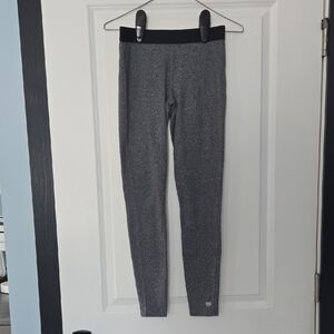 Forever Gray Leggings with Black Waistband